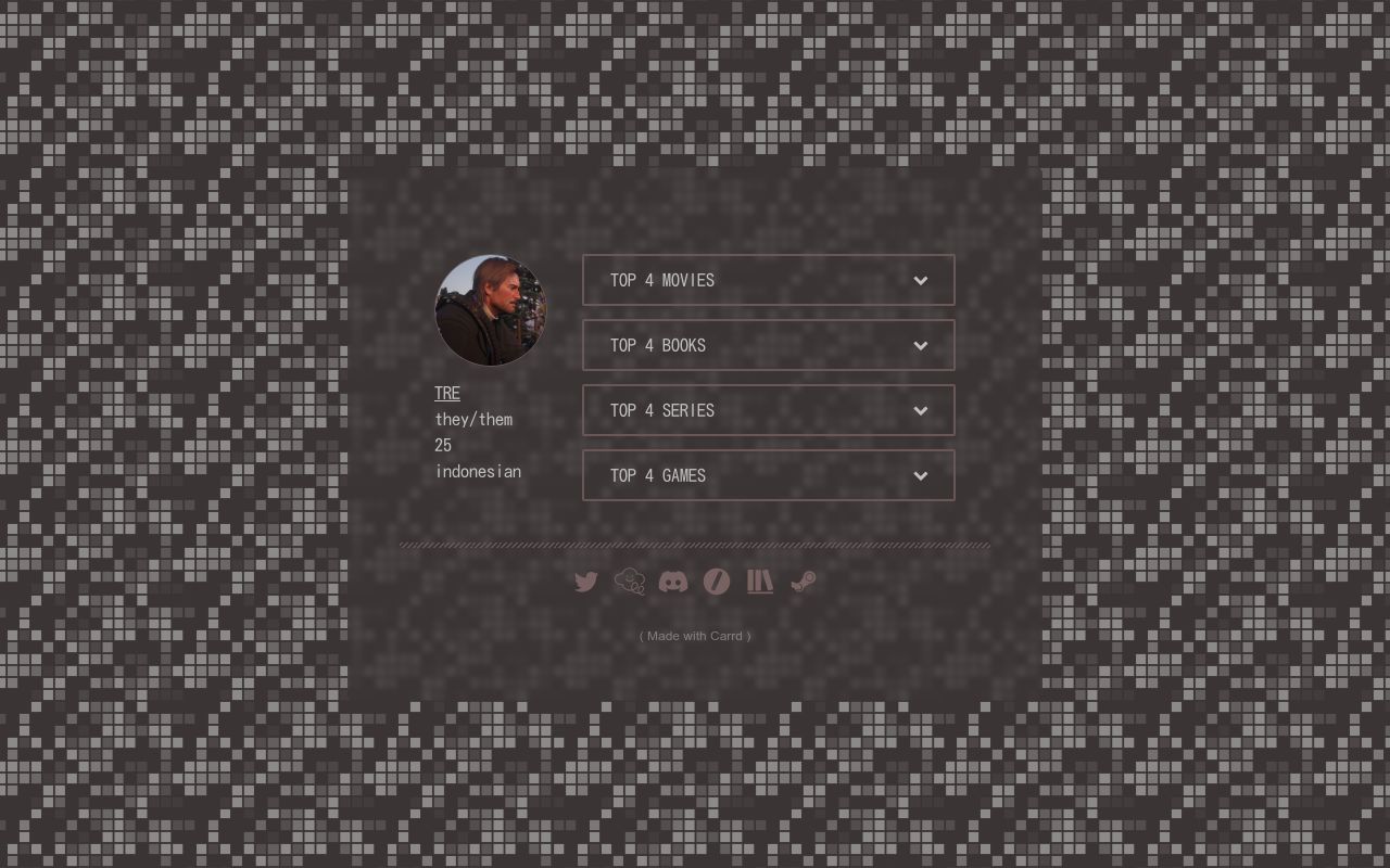 Carrd profile picture for @trilogy